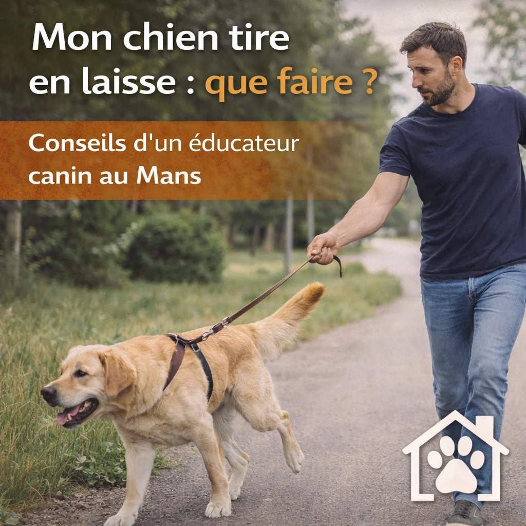 Mon chien tire en laisse que faire Conseils d’un éducateur canin au Mans